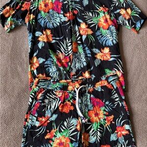MATCHING Top And Bottoms Hawaiian Summer Beach Outfit